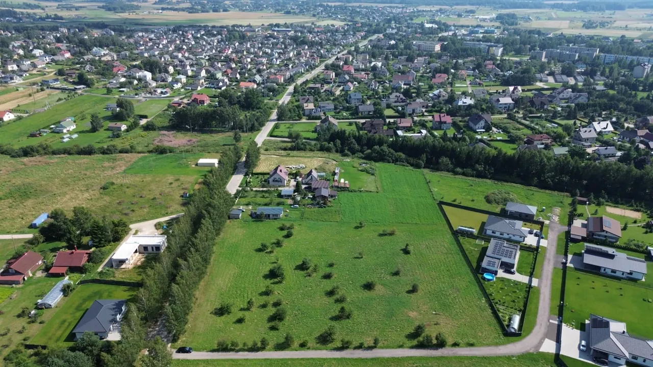 Gyvenamasis kvartalas Rudaminoje ir apylinkės iš paukščio skrydžio
